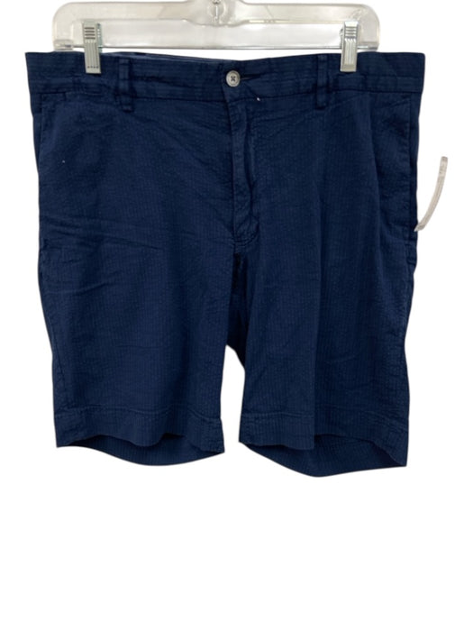 Polo Size 33 Navy Cotton Blend Seersucker Khaki Men's Shorts Navy / 33