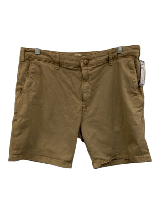 Marine Layer Size 34 Tan Cotton Solid Khaki Men's Shorts Tan / 34