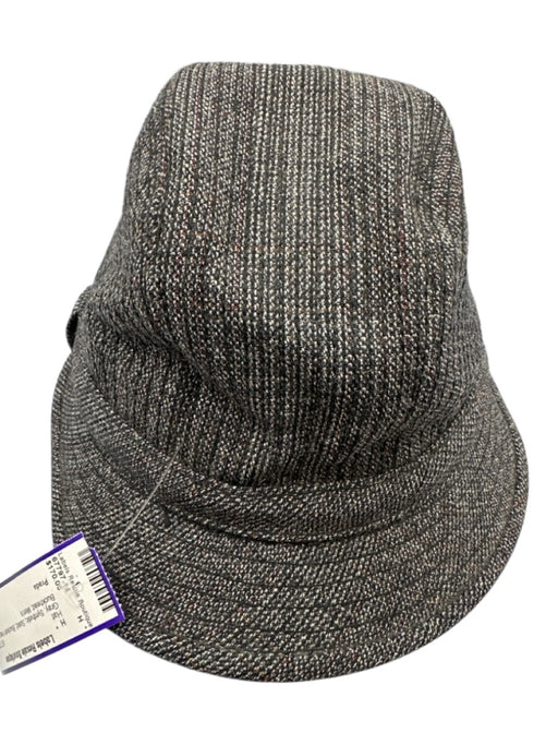 Prada Gray Synthetic Solid Bucket Hat Men's Hat Gray