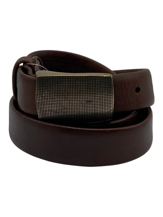 Barney's Brown Leather Solid Men's Belt Brown
