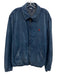 Polo Size L Blue Cotton Solid Zipper Men's Jacket Blue / L