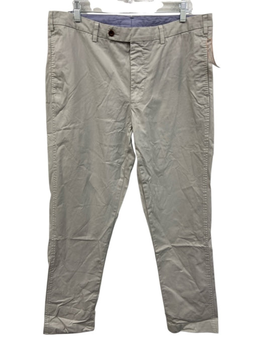Sid Mashburn Size 36 Light Beige Cotton Solid Men's Pants Light Beige / 36
