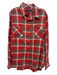 Polo Size L Red & Gray Cotton Blend Plaid Flannel Button up Long Sleeve Shirt Red & Gray / L