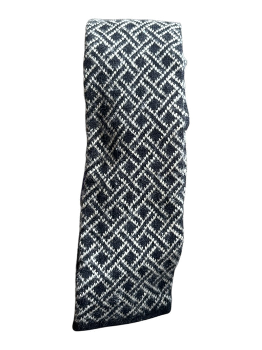 Polo Black & White Wool Blend Lines Sock Tie Men's Ties Black & White