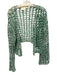 Maeve Size One Size Green & White Acrylic Long Sleeve Open Knit Cardigan Green & White / One Size