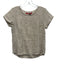 Pyne & Smith Size XS Brown & White Flax Linen Short Sleeve Stripe Top Brown & White / XS
