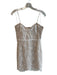Superdown Size Small Cream Polyester Sleeveless tie strap Lace Overlay Dress Cream / Small