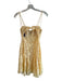 For Love & Lemons Size Small Yellow Cotton & Nylon Sleeveless Lace Overlay Dress Yellow / Small