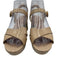 Prada Shoe Size 36.5 Beige Patent Leather Criss Cross Ankle Buckle Sandals Beige / 36.5