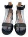 Gianvito Rossi Shoe Size 36.5 Black Leather Ankle Buckle Midi Block Heel Sandals Black / 36.5