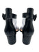 Gianvito Rossi Shoe Size 36.5 Black Leather Ankle Buckle Midi Block Heel Sandals Black / 36.5