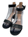 Gianvito Rossi Shoe Size 36.5 Black Leather Ankle Buckle Midi Block Heel Sandals Black / 36.5