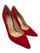 Jimmy Choo Shoe Size 36 Red Suede Pointed Toe Stiletto Pumps Red / 36