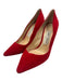 Jimmy Choo Shoe Size 36 Red Suede Pointed Toe Stiletto Pumps Red / 36