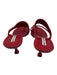 Manolo Blahnik Shoe Size 37 Red Embossed Leather Low Heel Criss Cross Sandals Red / 37