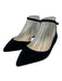 Jimmy Choo Shoe Size 36 Black Suede Ankle Buckle D'Orsay Flats Black / 36