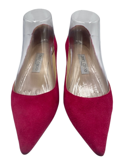 Jimmy Choo Shoe Size 36 Fuschia Pink Suede Pointed Toe Low Heel Pumps Fuschia Pink / 36