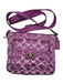 Coach Purple Fabric Crossbody Logo Zip closure Pockets Purse Purple / Small