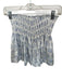Koch Size S Blue & White Polyester Monogram Scrunch Waist Mini Skirt Blue & White / S