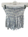 Koch Size S Blue & White Polyester Monogram Scrunch Waist Mini Skirt Blue & White / S
