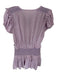 Loveshackfancy Size S Lilac Rayon Floral Rouched Cap Sleeve V Neck Dress Lilac / S