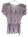 Loveshackfancy Size S Lilac Rayon Floral Rouched Cap Sleeve V Neck Dress Lilac / S