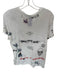 Zadig & Voltaire Size Est L White & Black Linen Blend Abstract Short Sleeve Top White & Black / Est L