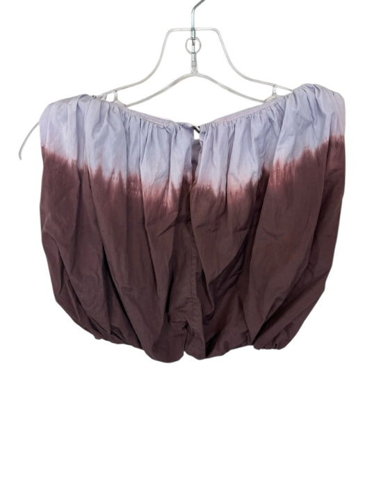 A.L.C. Size XS Maroon & purple Cotton Tie Dye Puffed Cropped Sleeveless Top Maroon & purple / XS