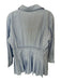 Mable Size M Blue Polyester Stripped Detail Collar Long Sleeve Dress Blue / M