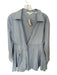 Mable Size M Blue Polyester Stripped Detail Collar Long Sleeve Dress Blue / M