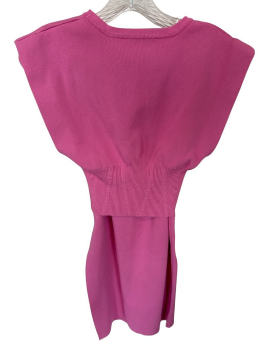 endless rose Size XS Pink Cap Sleeve Ribbed Midi slit Skirt Set Pink / XS