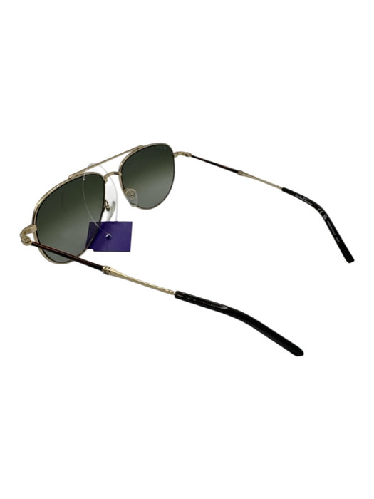 Salvatore Ferragamo Brown & Gold Metal Aviator Sunglasses Brown & Gold