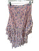 Loveshackfancy Size S Pink & Purple Cotton Side Zip Flowers High Low Skirt Pink & Purple / S