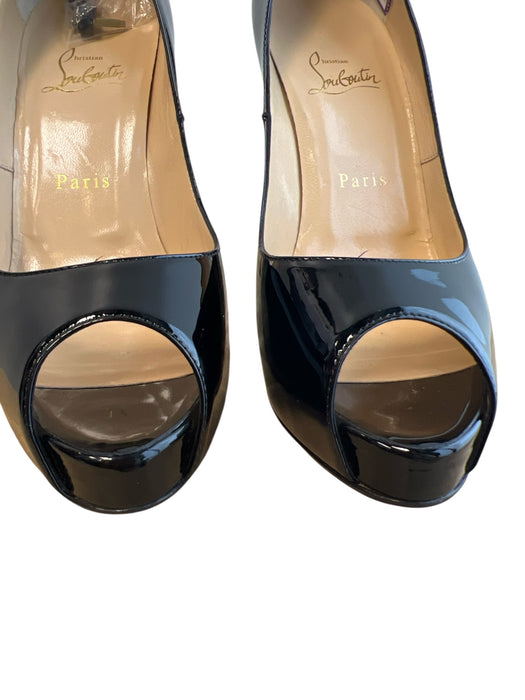 Christian Louboutin Shoe Size 38 1/2 Black Leather Stiletto Patent leather Shoes Black / 38 1/2