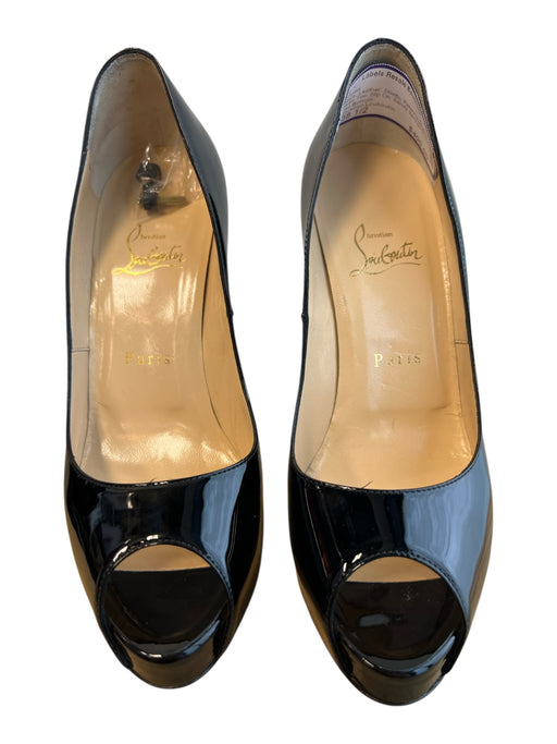 Christian Louboutin Shoe Size 38 1/2 Black Leather Stiletto Patent leather Shoes Black / 38 1/2
