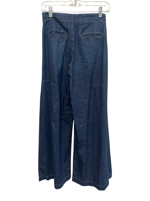 TWP Size 23 Dark Wash Cotton High Rise Wide Leg Zip Fly Pants Dark Wash / 23