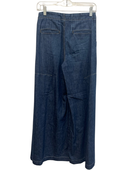 TWP Size 24 Dark Wash Cotton High Rise Wide Leg Zip Fly Pants Dark Wash / 24