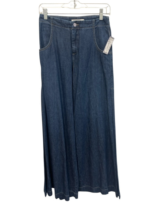 TWP Size 24 Dark Wash Cotton High Rise Wide Leg Zip Fly Pants Dark Wash / 24