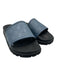 Gucci Shoe Size 9 Blue & Black Leather Slides Guccissima Sandals Blue & Black / 9