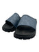 Gucci Shoe Size 9 Blue & Black Leather Slides Guccissima Sandals Blue & Black / 9