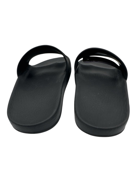 Gucci Shoe Size 40 Blue & Black Synthetic Slides Logo Sandals Blue & Black / 40