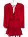 Layered with Love Size XS Red Polyester Lace Detail V Neck Mini Dress Red / XS