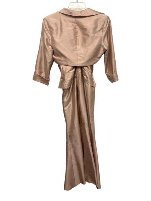 Ivonne D. Size 12 Pink Silk Jacket Jeweled Application pleats Two Piece Gown Pink / 12