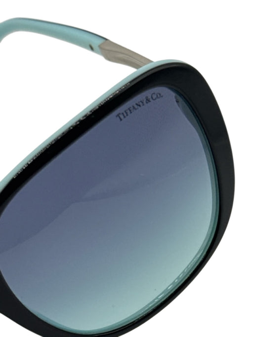 Tiffany & Co. Black, Blue & Silver Acetate Crystal Embellishments Sunglasses Black, Blue & Silver