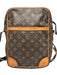 Louis Vuitton Brown & Tan Leather Monogram Shoulder Crossbody Strap Bag Brown & Tan / S/M