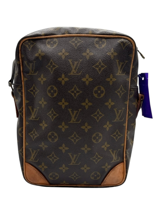 Louis Vuitton Brown & Tan Leather Monogram Shoulder Crossbody Strap Bag Brown & Tan / S/M
