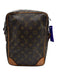 Louis Vuitton Brown & Tan Leather Monogram Shoulder Crossbody Strap Bag Brown & Tan / S/M
