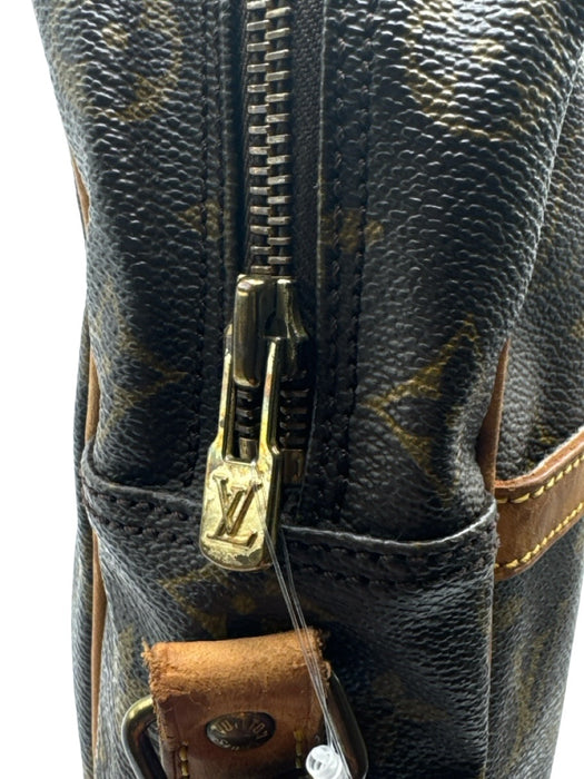 Louis Vuitton Brown & Tan Leather Monogram Shoulder Crossbody Strap Bag Brown & Tan / S/M