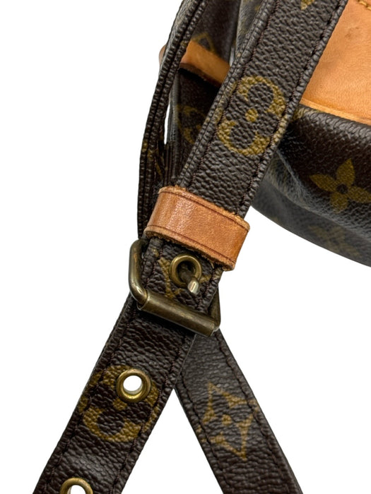 Louis Vuitton Brown & Tan Leather Monogram Shoulder Crossbody Strap Bag Brown & Tan / S/M