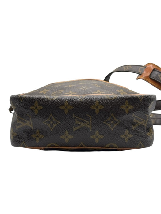 Louis Vuitton Brown & Tan Leather Monogram Shoulder Crossbody Strap Bag Brown & Tan / S/M